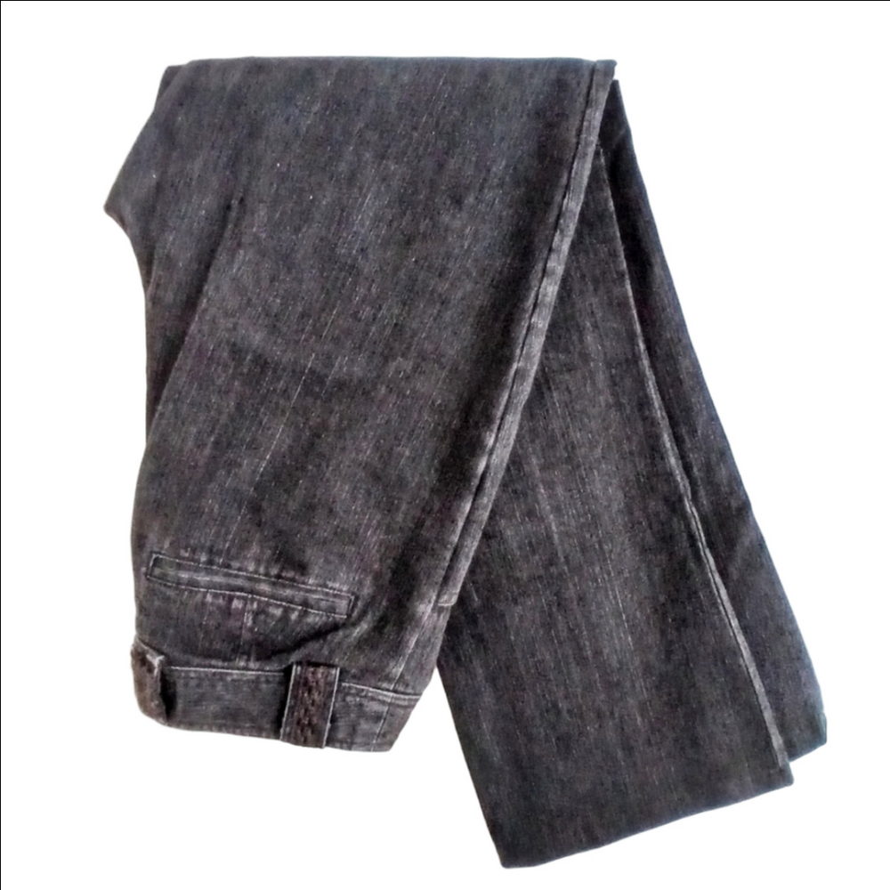 BGN & Co Wide Straight Leg Midrise Jeans Black Size 7 (7-8)Euc